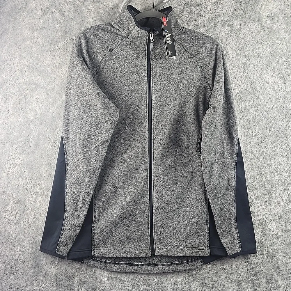 Under Armour Jacket Womens Small Gray UA‎ Phenom Fleece Full Zip Mock Neck Golf
